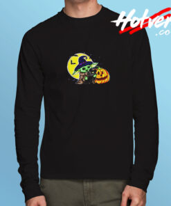 Vintage Baby Yoda Halloween Long Sleeve T shirt