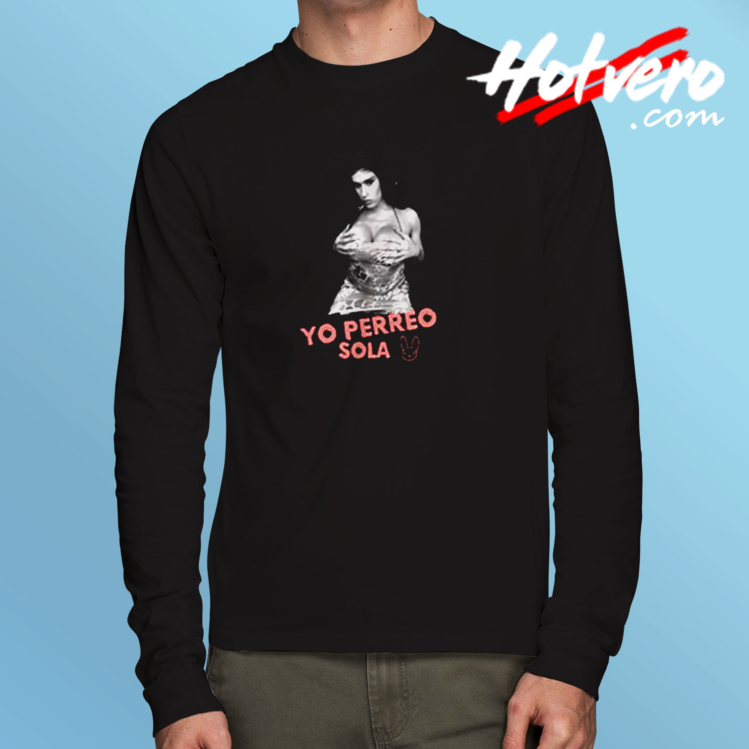 Vintage Bad Bunny Yo Perreo Sola Long Sleeve T shirt