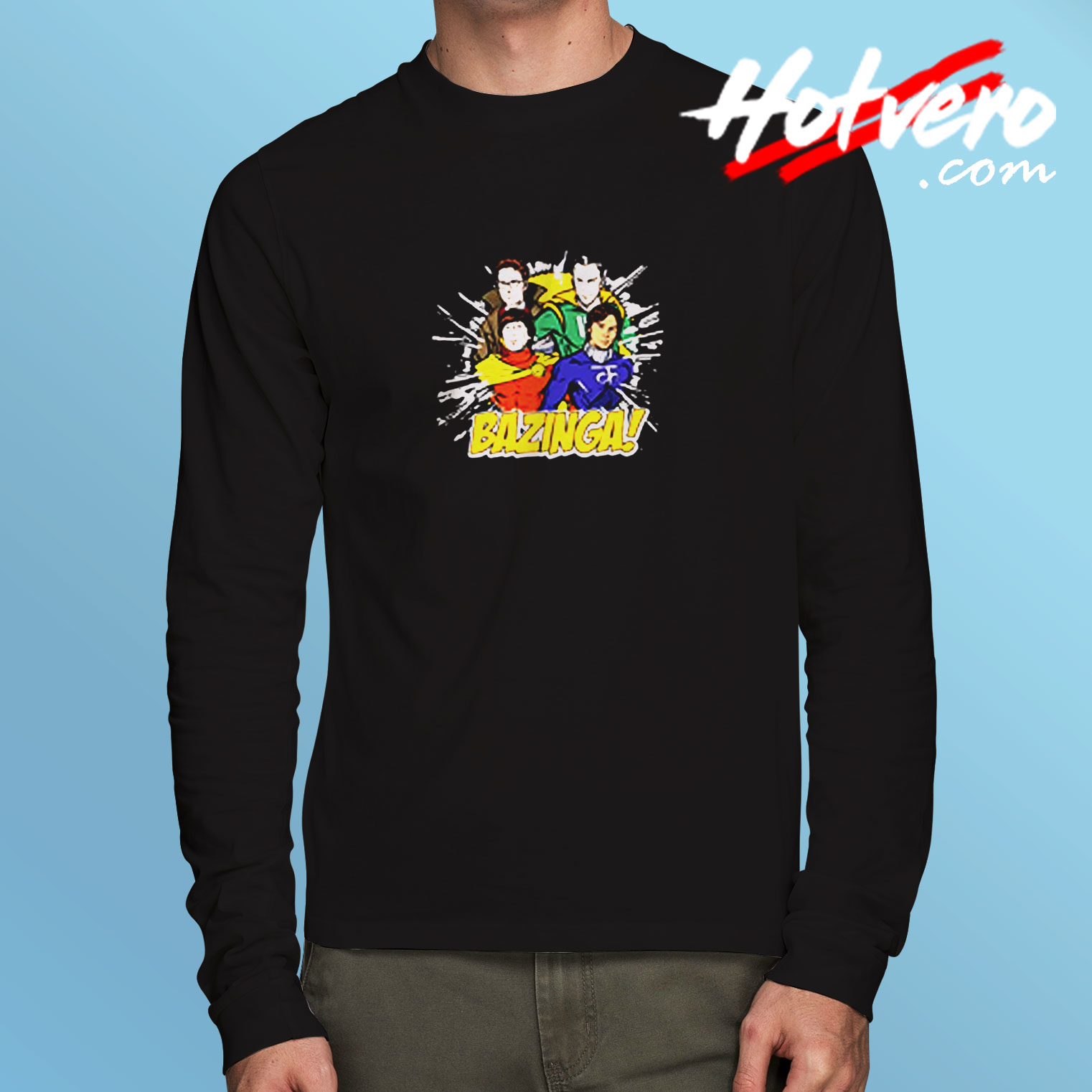 Vintage Bazinga Big Bang Theory Long Sleeve T shirt