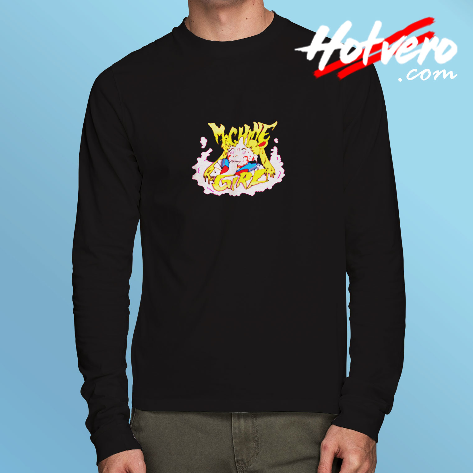 Vintage Cute Sailor Moon Machine Girl Long Sleeve T shirt