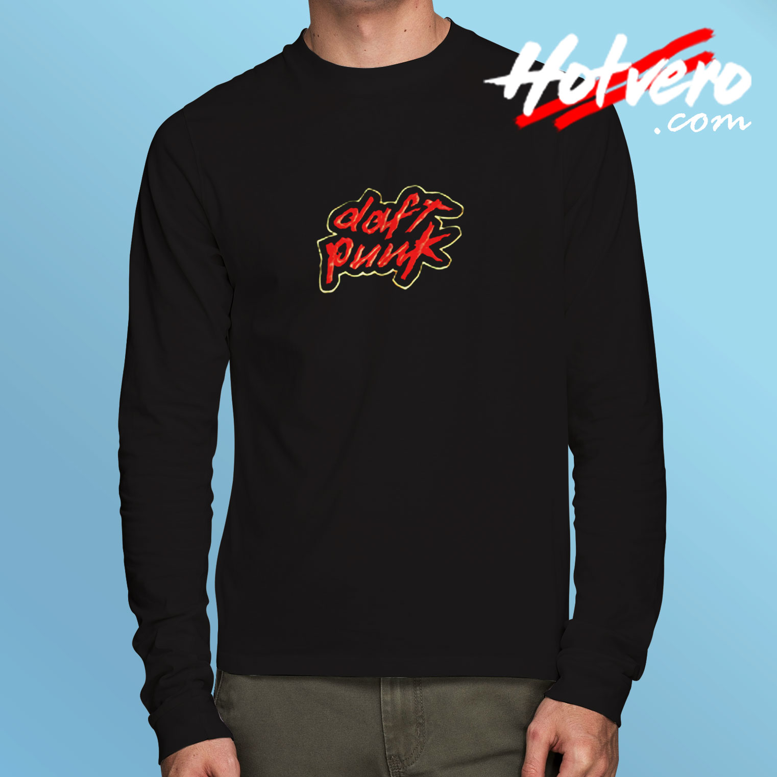 Vintage Daft Punk Homework Logo Graphic Long Sleeve T shirt