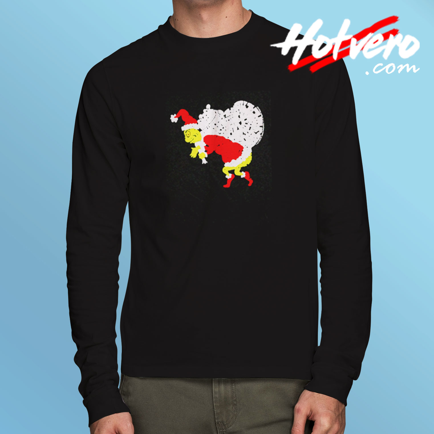 Vintage Dr Seuss Grinch Christmas Long Sleeve T shirt