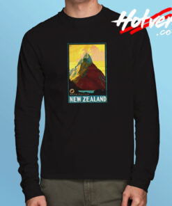 Vintage New Zealand Mitre Peak Mountain Long Sleeve T shirt