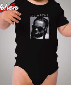 Vintage Pose Lil Wayne Photo Cozy Baby Onesies