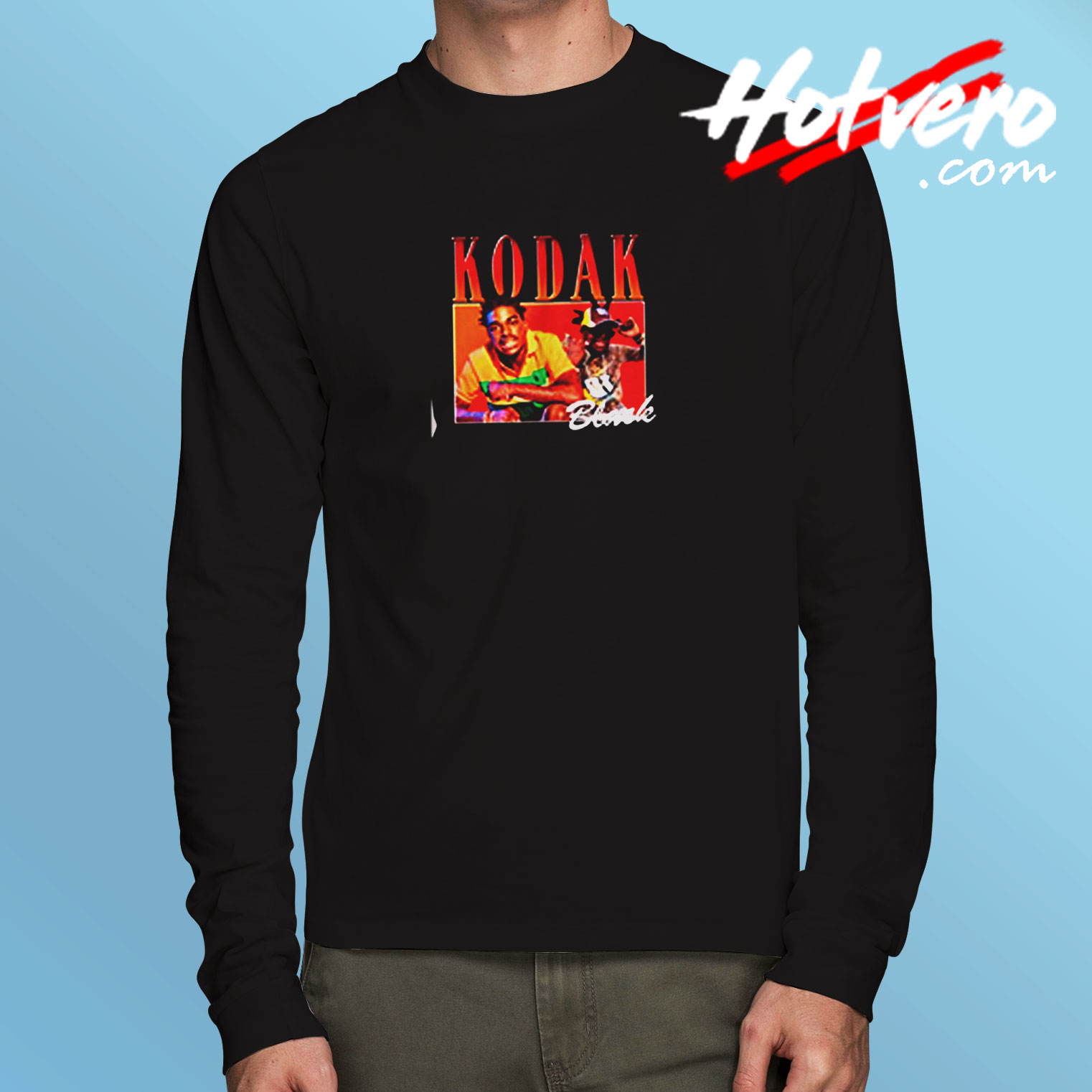 Vintage Retro Poster Kodak Black Long Sleeve T shirt