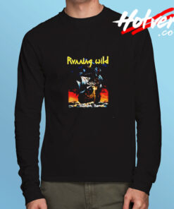Vintage Running Wild Under Jolly Roger Long Sleeve T shirt