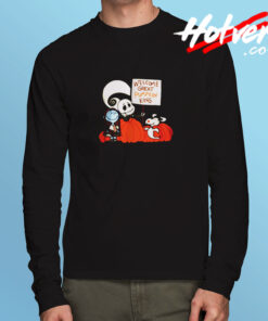 Welcome Great Pumpkin King Snoopy Long Sleeve T shirt