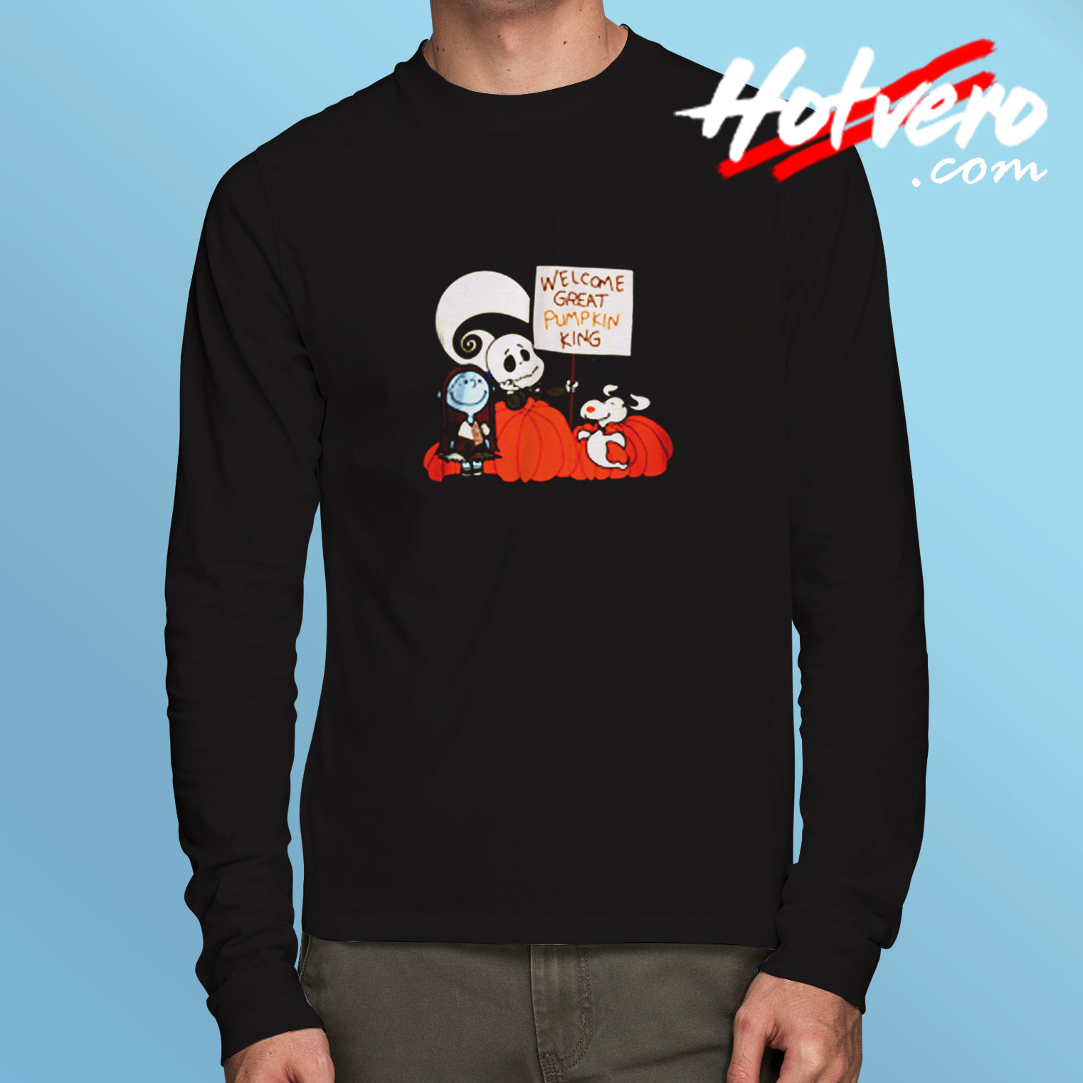 Welcome Great Pumpkin King Snoopy Long Sleeve T shirt