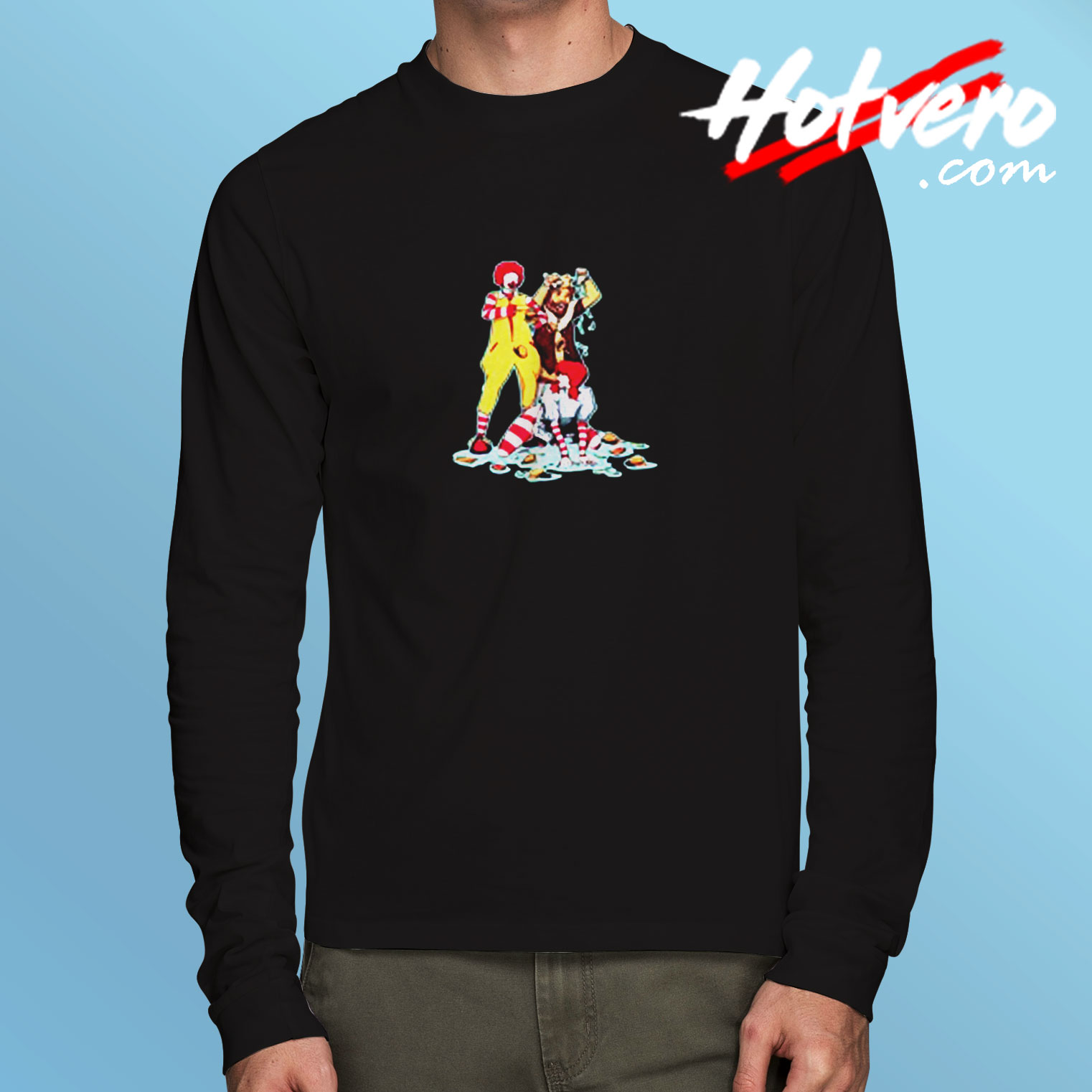 Wendys Burger King Mcdonalds Funny Twerking Long Sleeve T shirt