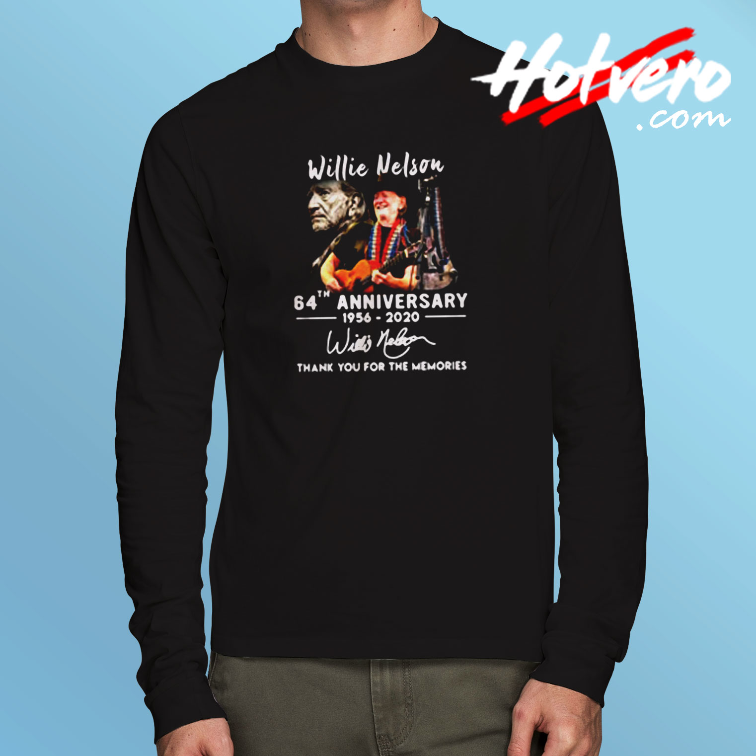 Willie Nelson 64th Anniversary Long Sleeve T shirt