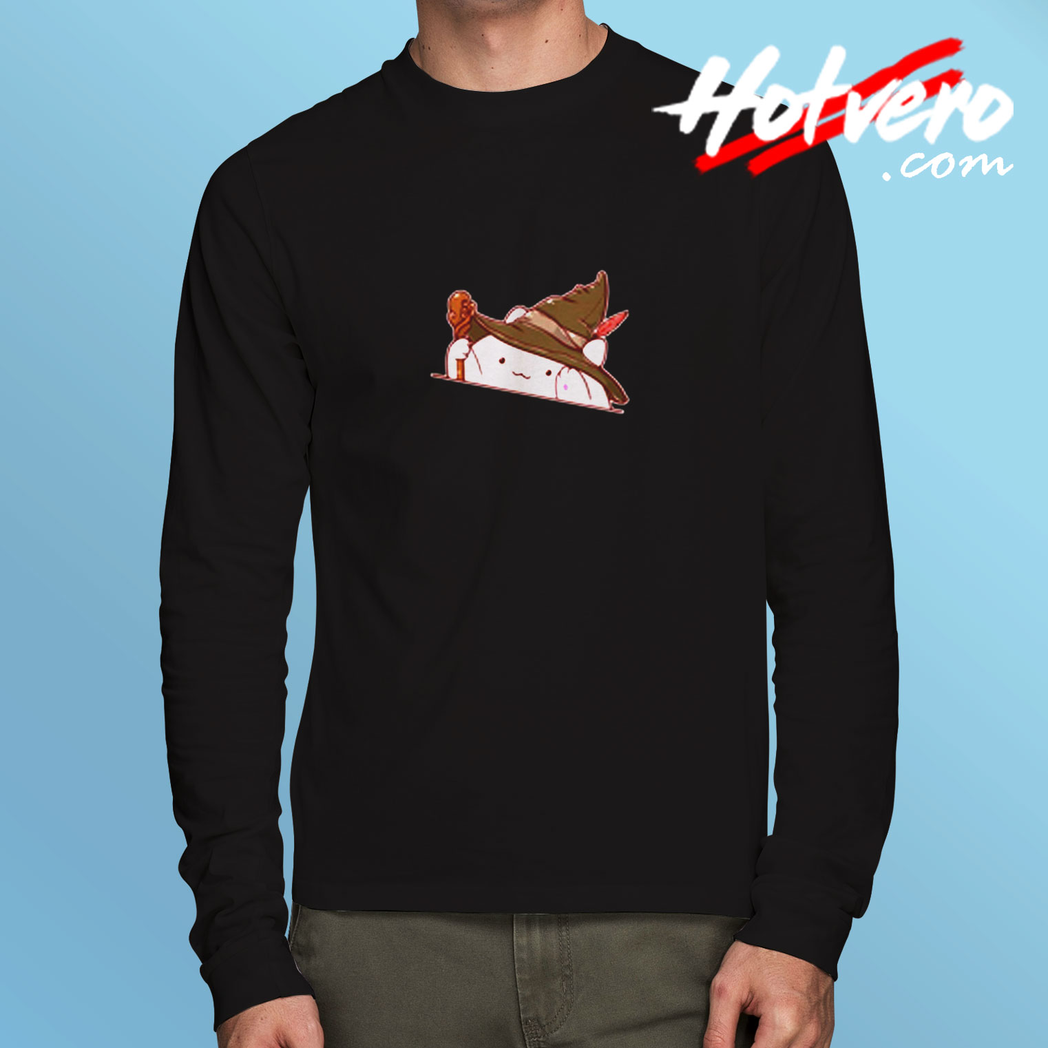 Wizard Bongo Cat Long Sleeve T shirt