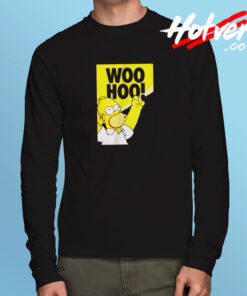 Woooohooo Homer Simpson Long Sleeve T shirt