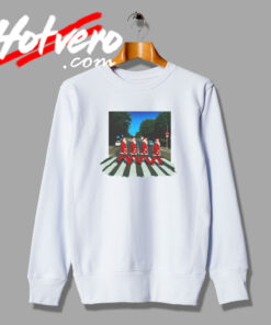 Santa Claus Crossing Road Graphic Sweatshirt