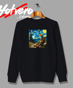 Sad Clown Night Sky Graphic Sweatshirt