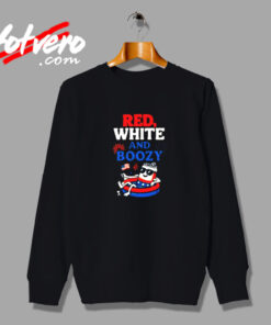 4th Of July Red White And Boozy Vintage Sweatshirt Design