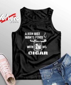 A Man Just Want Peace With His Cigar Sleeveless Shirt
