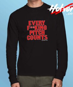 Alex Cora Every Fcking Pitch Counts Long Sleeve Tshirt