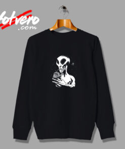 Alien Drinking Slushie T Shirt Vintage Sweatshirt Design