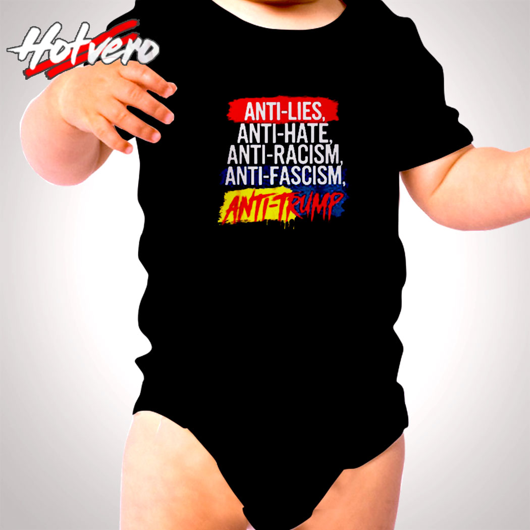 Anti Hate Lies Racism Fascism Resist Cute Baby Clothes
