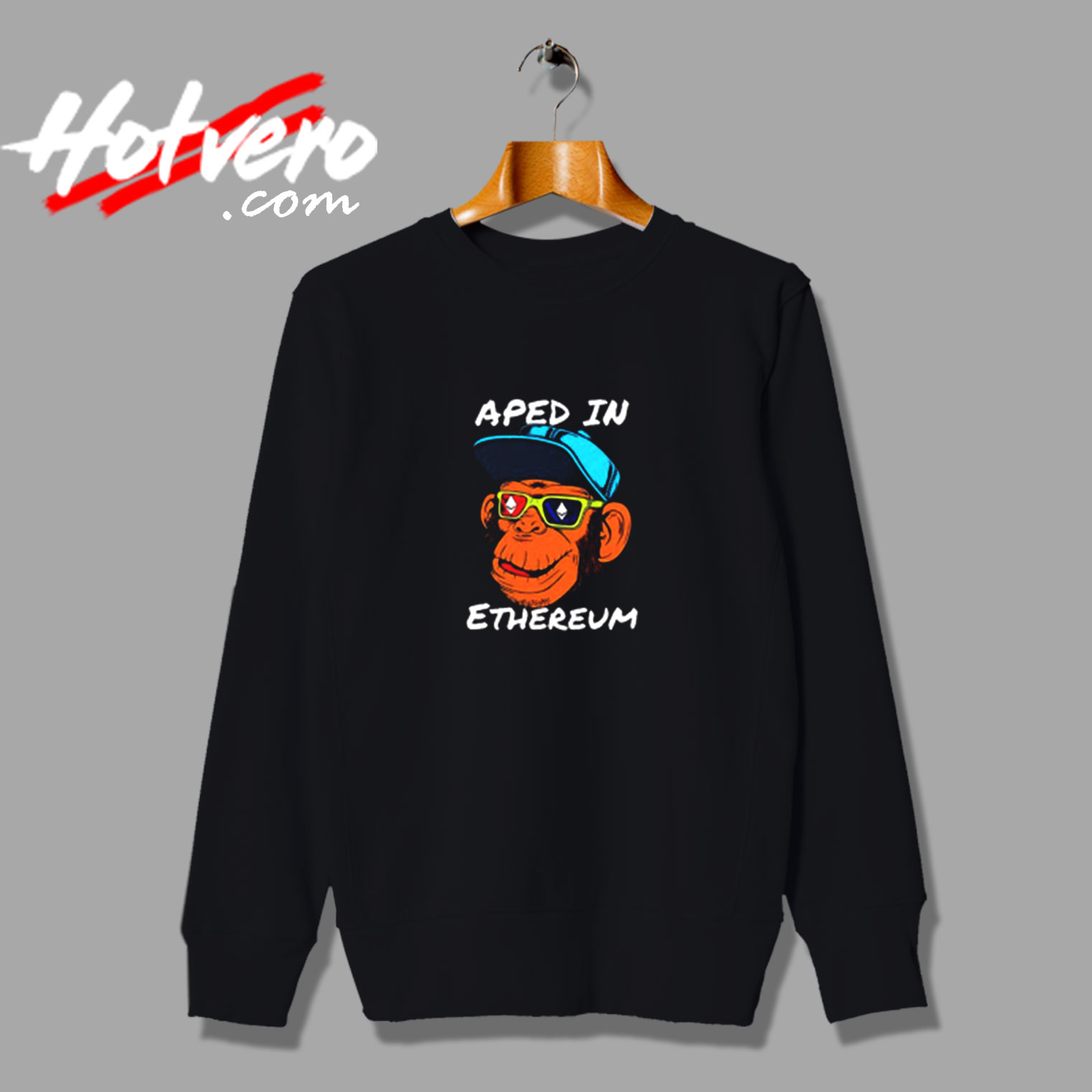 Aped In Ethereum Vintage Sweatshirt Design