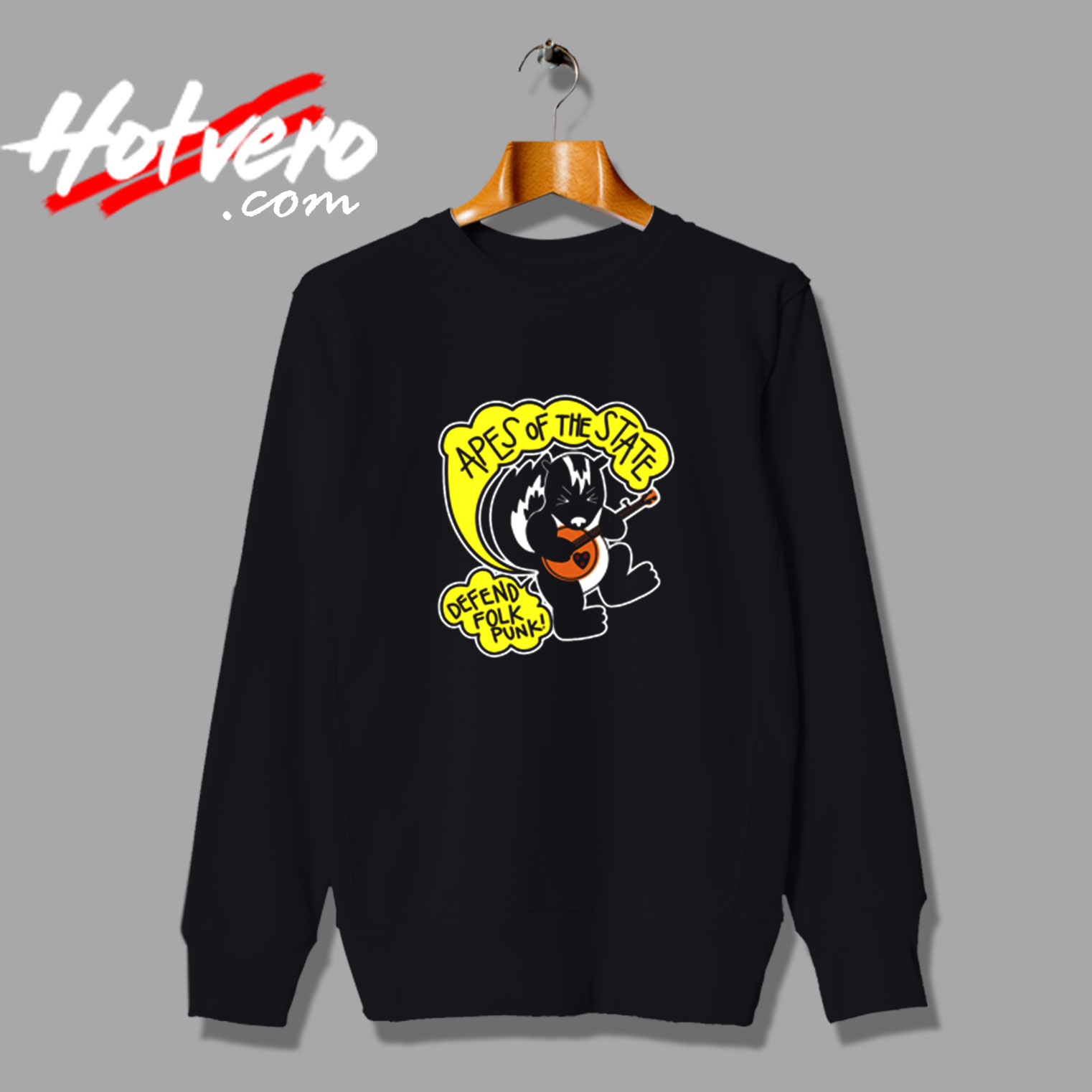 Apes Of The State Defend Folk Punk Vintage Sweatshirt Design