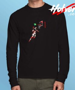 Astronaut Basketball Outer Space Long Sleeve Tshirt