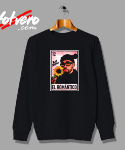 Bad Bunny El Romantico Loteria Style Vintage Sweatshirt Design