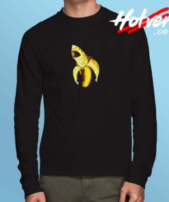 Banana Shark Banana Themed Party Shark Themed Party Long Sleeve Tshirt