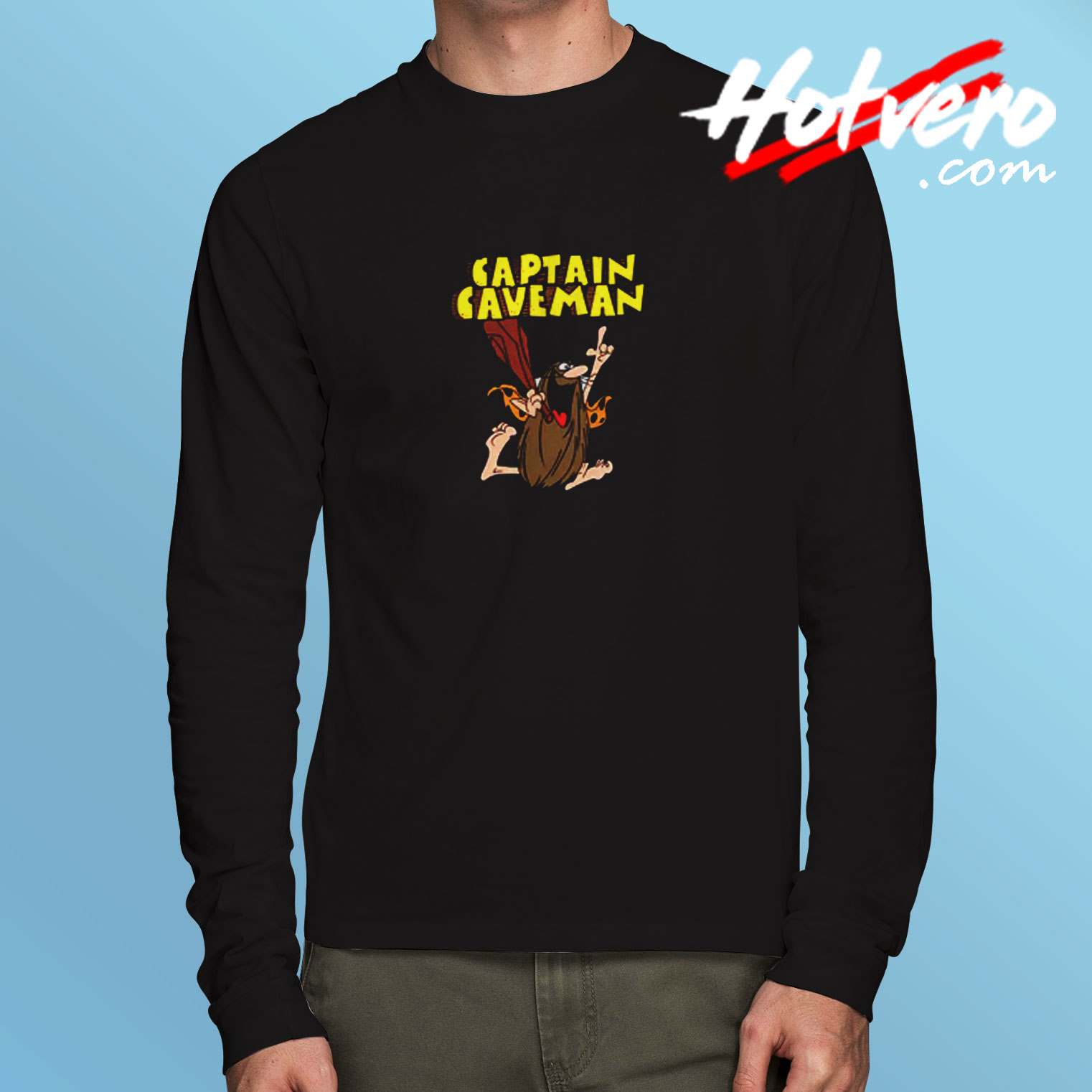 Captain Caveman Long Sleeve Tshirt
