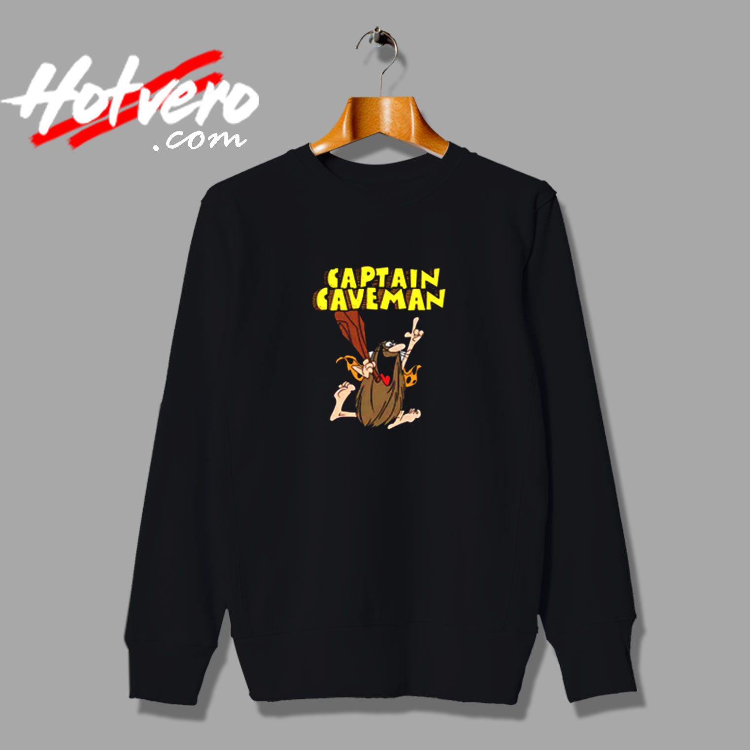 Captain Caveman Vintage Sweatshirt Design