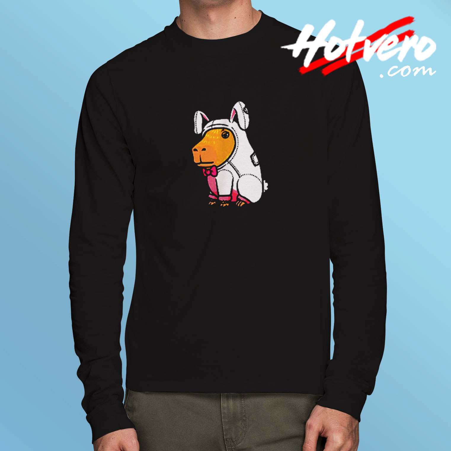 Capybara Rodent Easter Rabbit Long Sleeve Tshirt