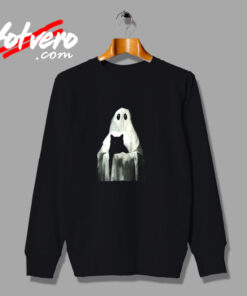Cat Ghost Costume Best Vintage Sweatshirt Design