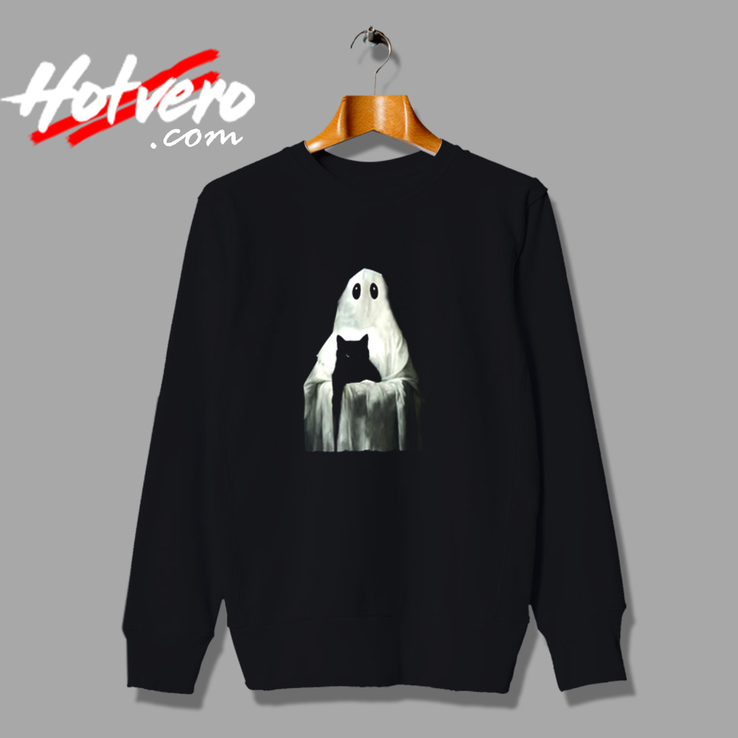 Cat Ghost Costume Best Vintage Sweatshirt Design
