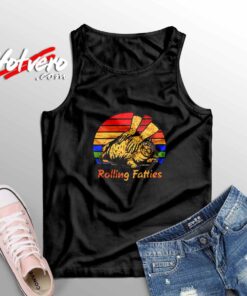 Cat Rolling Fatties Funny Sleeveless Shirt