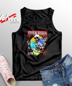Cereal Killer Parody Funny Breakfast Cereal Skeleton Voodoo Sleeveless Shirt
