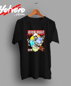 Cereal Killer Parody Funny Breakfast Cereal Skeleton Voodoo Vintage T shirt