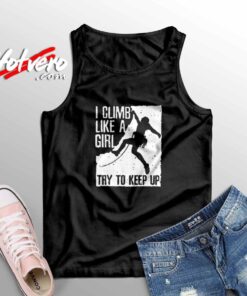 Cool Rock Climbing Design For Women Girls Kids Climb Lovers Sleeveless Shirt