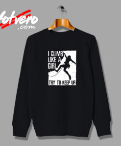 Cool Rock Climbing Design For Women Girls Kids Climb Lovers Vintage Sweatshirt Design