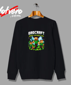 Dad Dadcraft Funny Gamer For Happy Father's Day Gaming Pixel Vintage Sweatshirt Design
