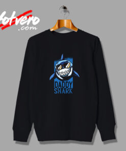 Daddy Shark Funny Fathers Day Vintage Sweatshirt Design