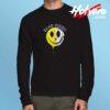 Dead Inside Funny Creepy Skeleton Smile Face Joke Long Sleeve Tshirt