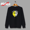 Dead Inside Funny Creepy Skeleton Smile Face Joke Vintage Sweatshirt Design