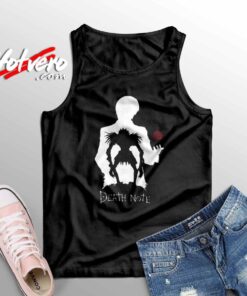 Death Note Silhouette Anime Manga Shinigami Book Apple Otaku Sleeveless Shirt
