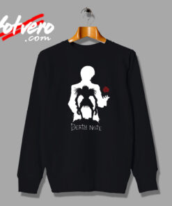 Death Note Silhouette Anime Manga Shinigami Book Apple Otaku Vintage Sweatshirt Design