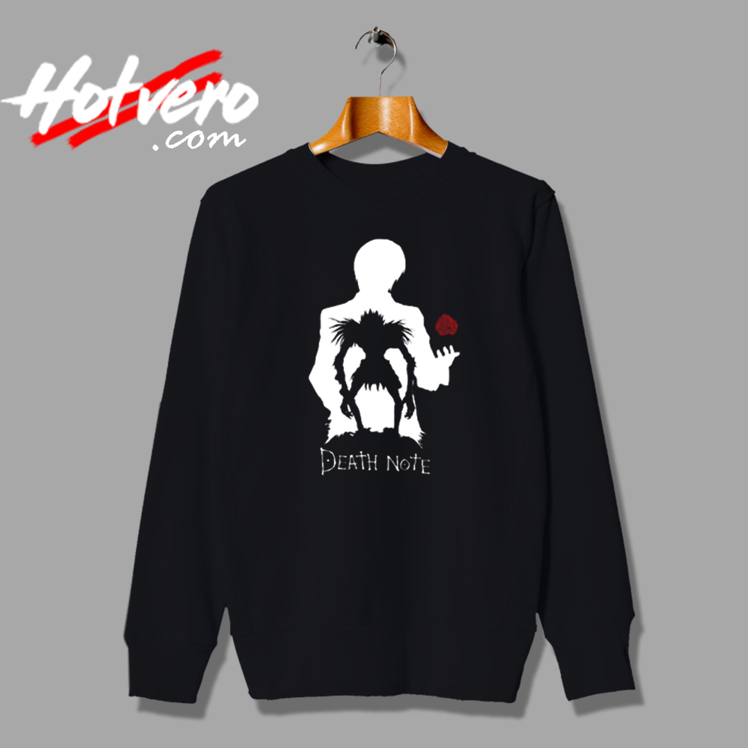 Death Note Silhouette Anime Manga Shinigami Book Apple Otaku Vintage Sweatshirt Design