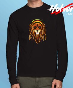 Dreadlock Rasta Lion Jamaica Jamaican Long Sleeve Tshirt