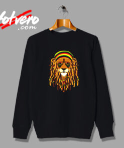 Dreadlock Rasta Lion Jamaica Jamaican Vintage Sweatshirt Design