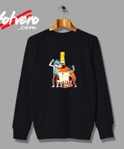 Drinking Alcohol Liquor Bottles Urban Vintage Sweatshirt Design