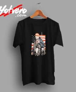 Duck Hunting Trump Camo Hello Hunting Season Us Flag Vintage T shirt