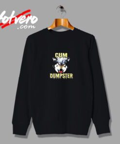 Dumpster Wolf Meme Vintage Sweatshirt Design
